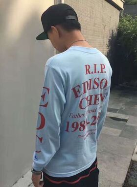 沸点潮牌  Pleasures rip edc经典限定陈冠希头像莫西干长袖T恤