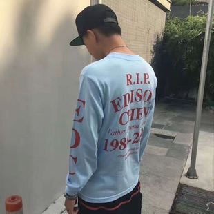 限定陈冠希头像莫西干长袖 沸点潮牌 edc经典 rip T恤 Pleasures