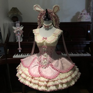 小欣原创花之契jsk 撕漫魔法少女lolita连衣裙 甜美可爱软萌二次元