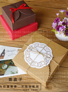 红色复古简约风4粒装月饼包装盒礼品盒空盒子纸盒厂家直销现货