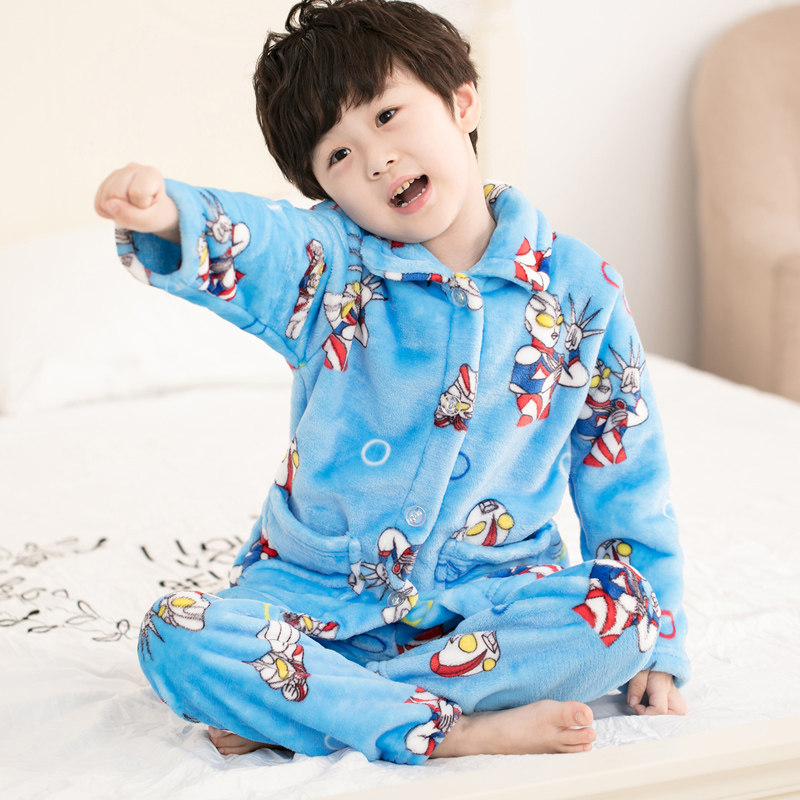儿童男童法兰绒睡衣薄款套装4-5岁小男孩6男宝宝卡通珊瑚绒家居服,童装/婴儿装/亲子装,家居服套装,淘宝优惠券,粉丝福利购,淘宝优惠卷