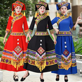 三月三女新款 广西壮族服饰苗族演出服瑶族舞蹈表演服 少数民族服装