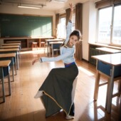 拉岗踏歌舞蹈服 锅庄舞半身裙思彤彤子同款 藏族舞蹈演出服新款 藏式