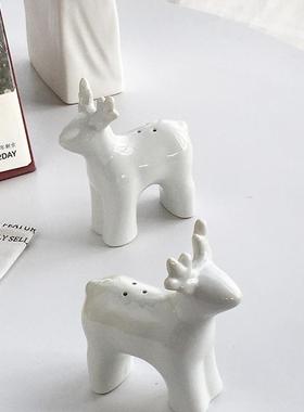 小鹿圣饰品诞节装饰居里舍里陶瓷