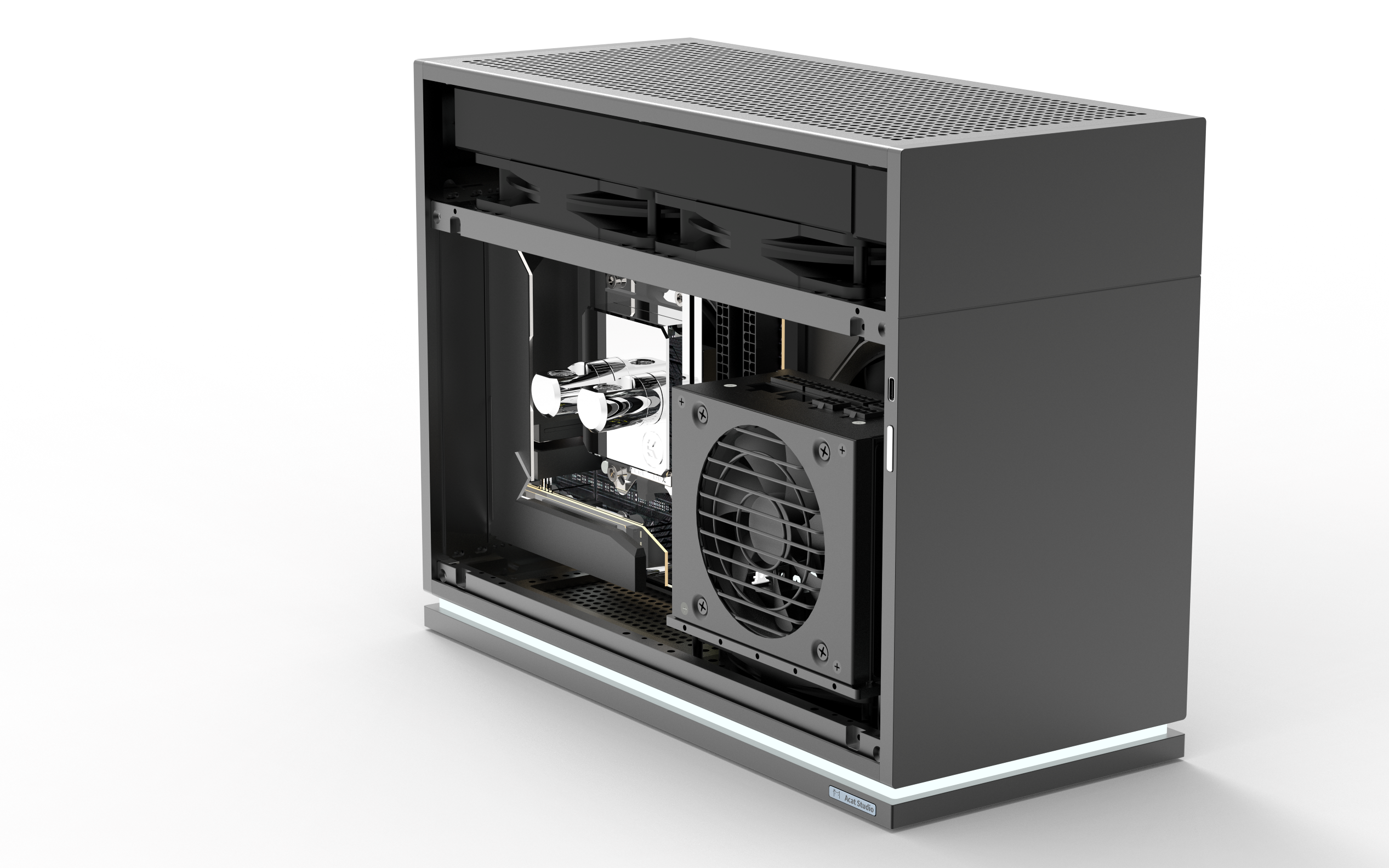 [3.0现货]Acat xpro机箱 280水冷 三槽显卡ITX机箱Formd T1机箱