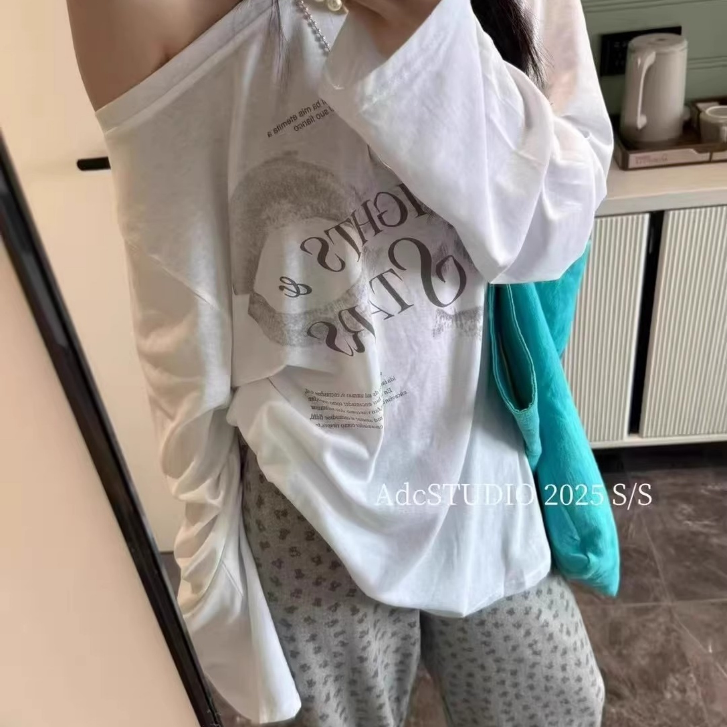 特大码300斤美式复古防晒罩衫斜领长袖T恤女夏季宽松薄款露肩上衣