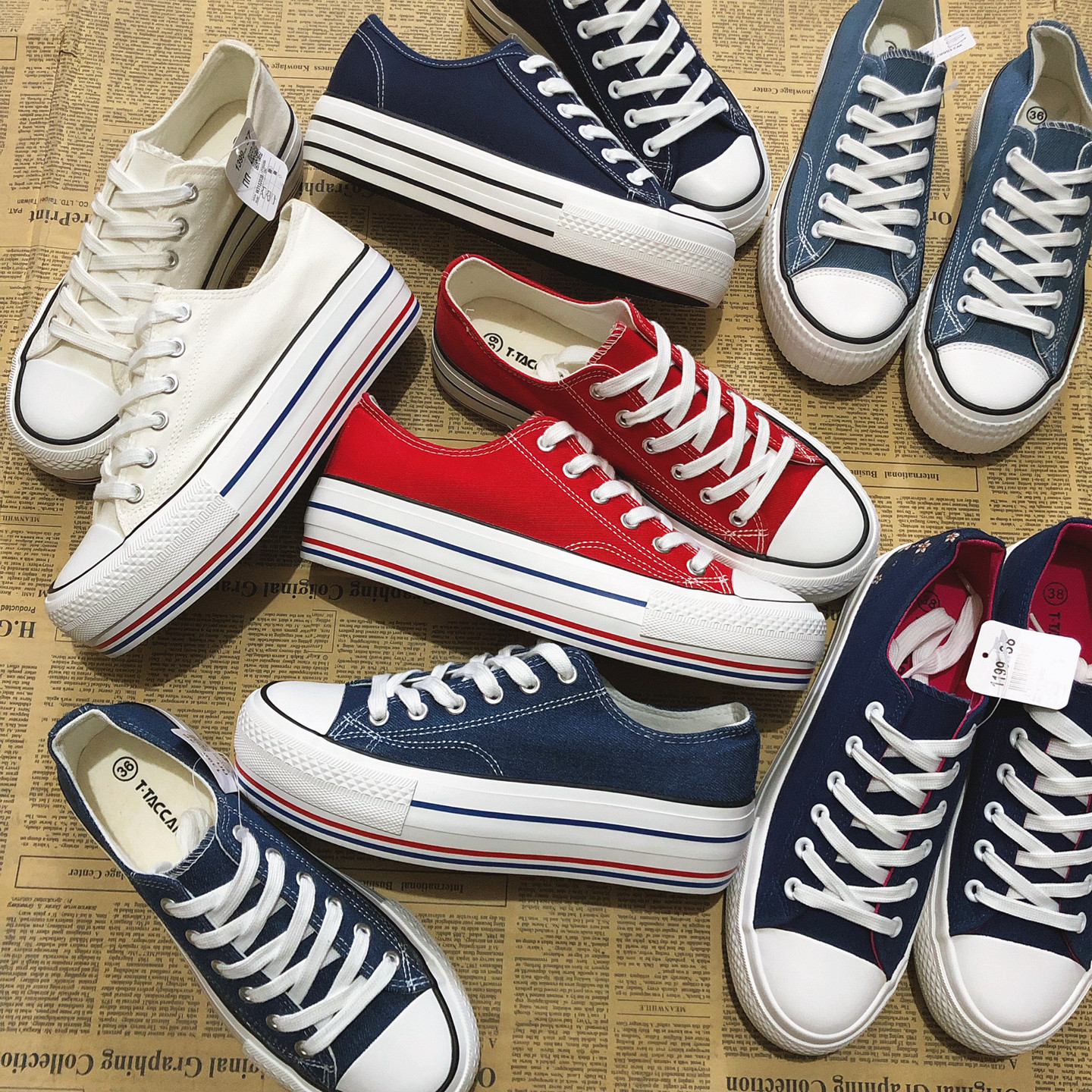 出口特价！外贸厚底帆布鞋松糕底春秋款休闲硫化平底户外运动板鞋