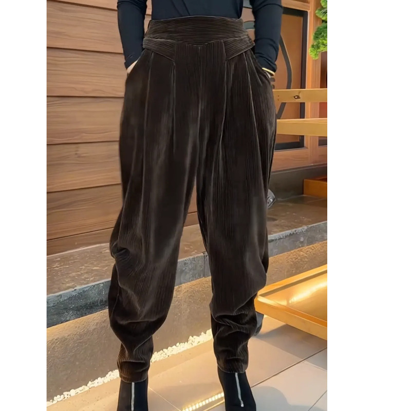 网红爆款雪尼尔加厚休闲裤