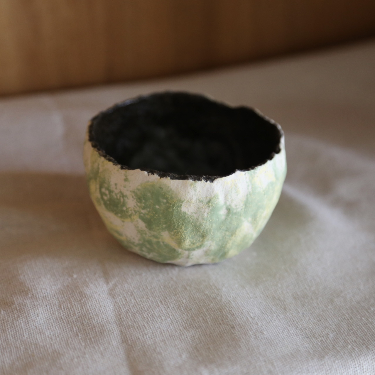 芽器原创】春日配色日式复古粗陶粉引手捏侘寂风咖啡拉花杯蛋杯