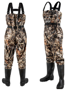 高档轻便尼龙下水裤钓鱼服全身防水男女连体捕鱼裤涉水裤