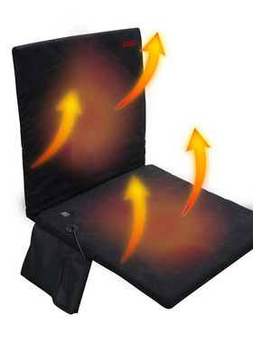 户外野营露营垂钓冰钓狩猎打猎带靠背加热坐垫体育场看台椅加热垫