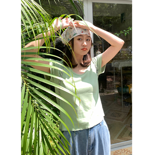 两色u领修身 花吉0408 26ss.Part4 T恤 短袖