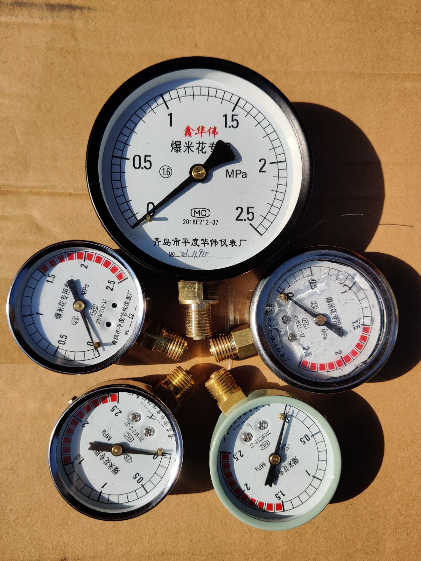 老表老式爆米花机防震压力表