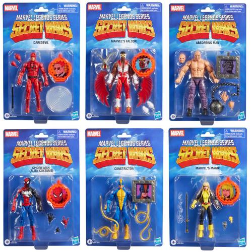 现货Marvel Legends 秘密战争吸收人秘客蜘蛛侠夜魔侠蟒人6寸人偶