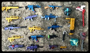 随机武器 机关枪 手枪 兵器 搭配3.75寸可动人偶武器配件摆件模型