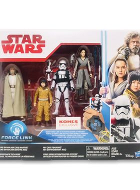 Star Wars星球大战原力连接欧比旺卢克尤达雷伊 3.75可动人偶模型