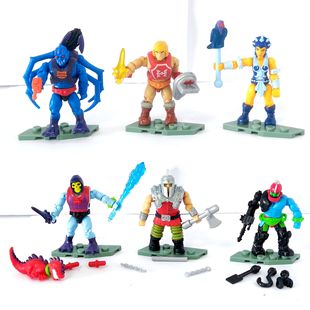 Mega Bloks美家宝雷霆希曼琳恩蛛网人羊人铁颚骷髅王6人可动人偶