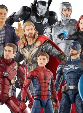 Marvel Legends无限传奇复联雷神蜘蛛侠钢铁侠战争机器6寸人偶