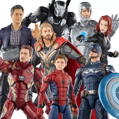 Marvel Legends无限传奇复联雷神蜘蛛侠钢铁侠战争机器6寸人偶