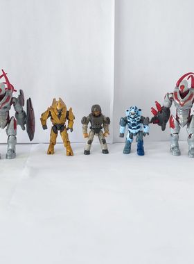 无盒散货Mega Bloks 美家宝光环天蝎坦克5人组人偶袋装无配件