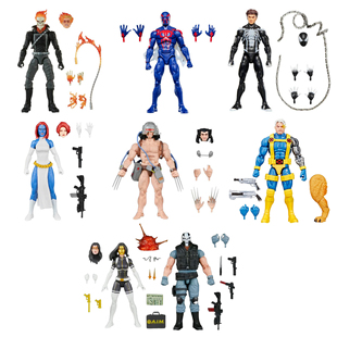 Marvel Legends 复古挂卡金刚狼魔形女蜘蛛侠电锁6寸可动人偶模型