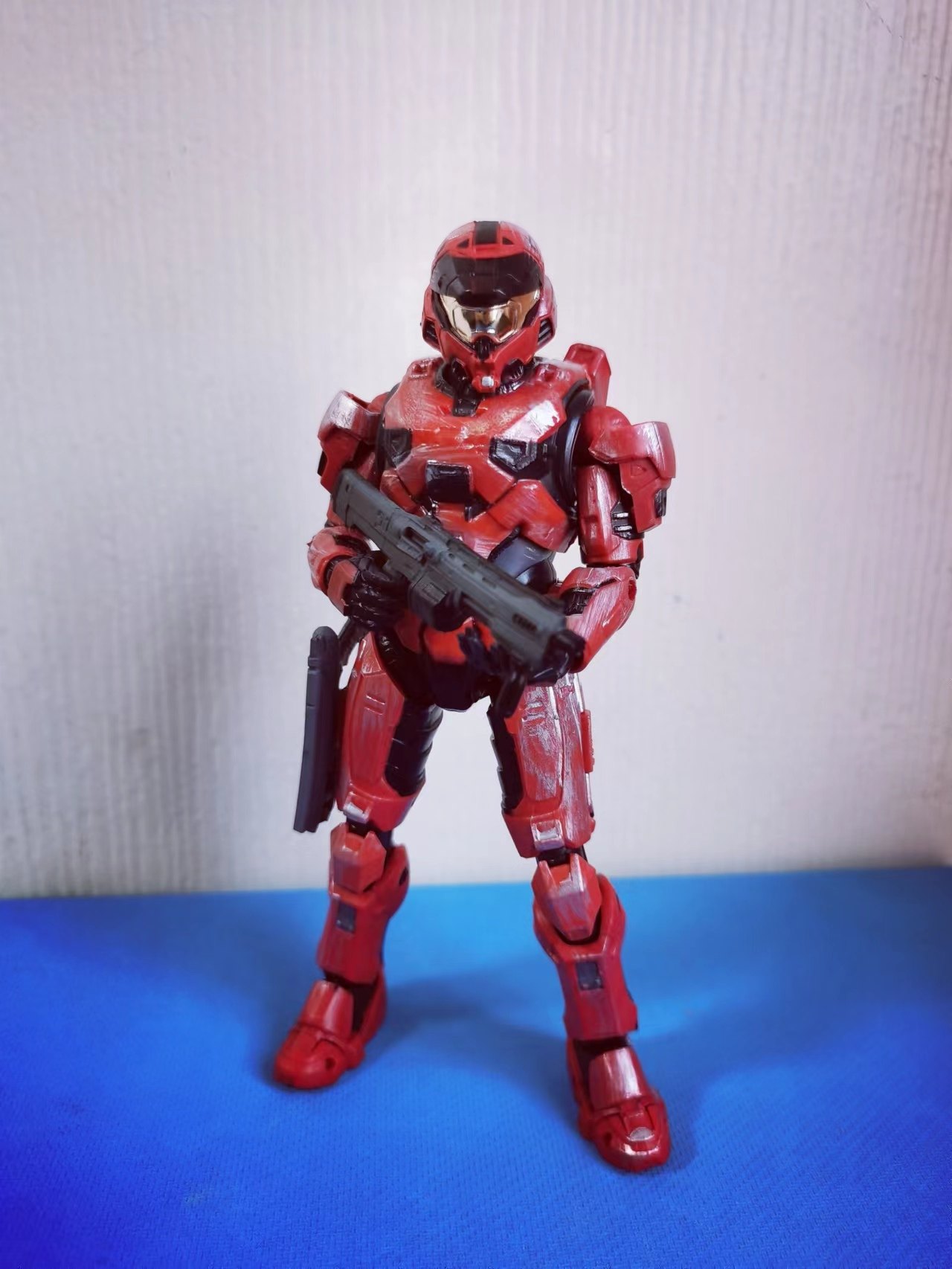 光环 halo 斯巴达战士系列 红色mkvii 6.5寸 约17cm 可动人偶模型