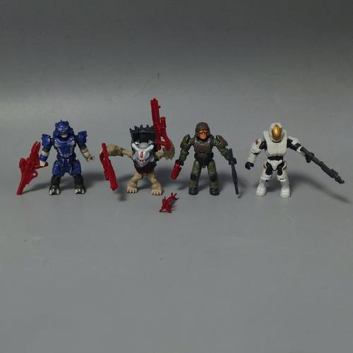 无盒散货Mega Bloks 美家宝光环尖背猪号4人组人偶袋装带配件