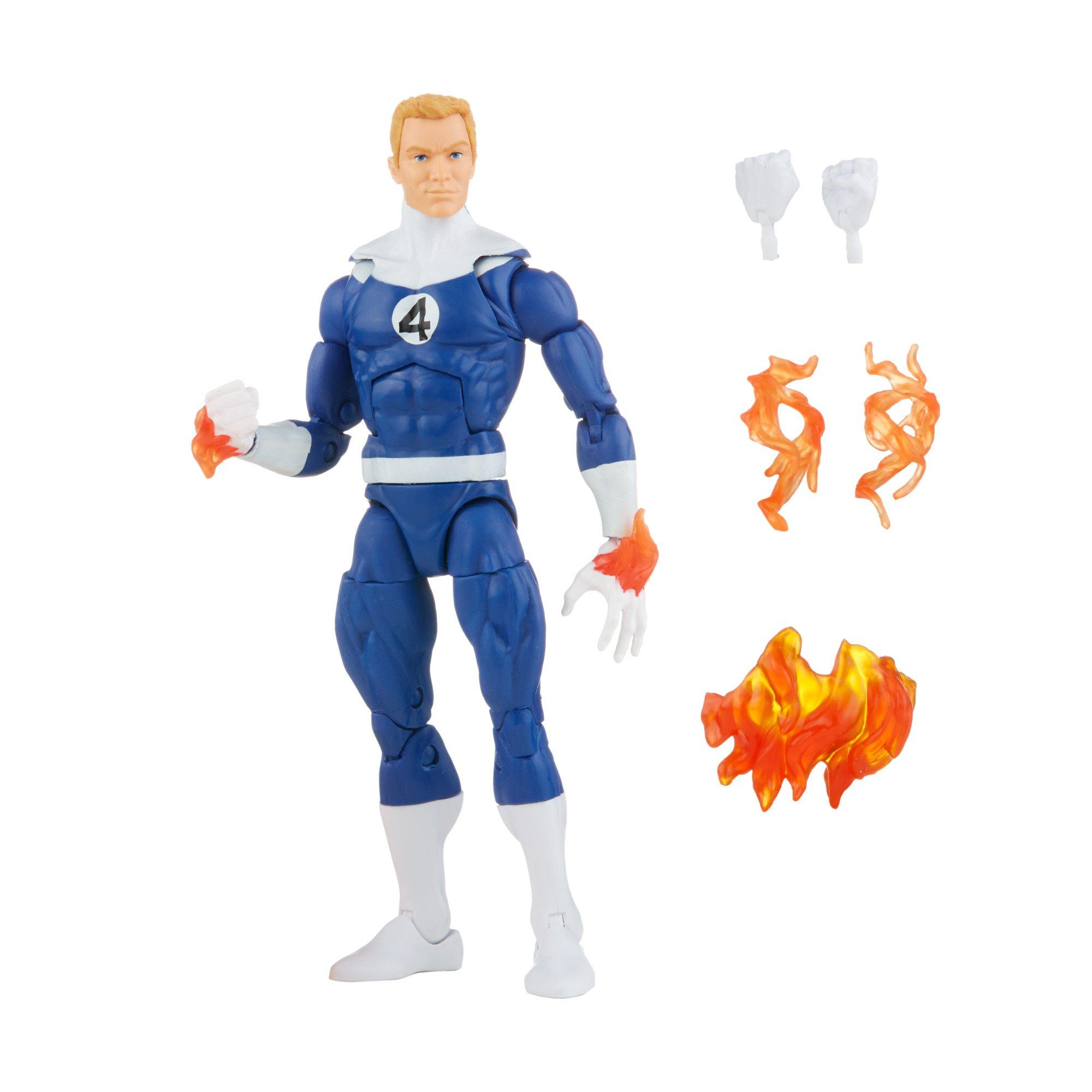 marvel legends 神奇四侠human torch 霹雳火焰人6寸可动人偶模型
