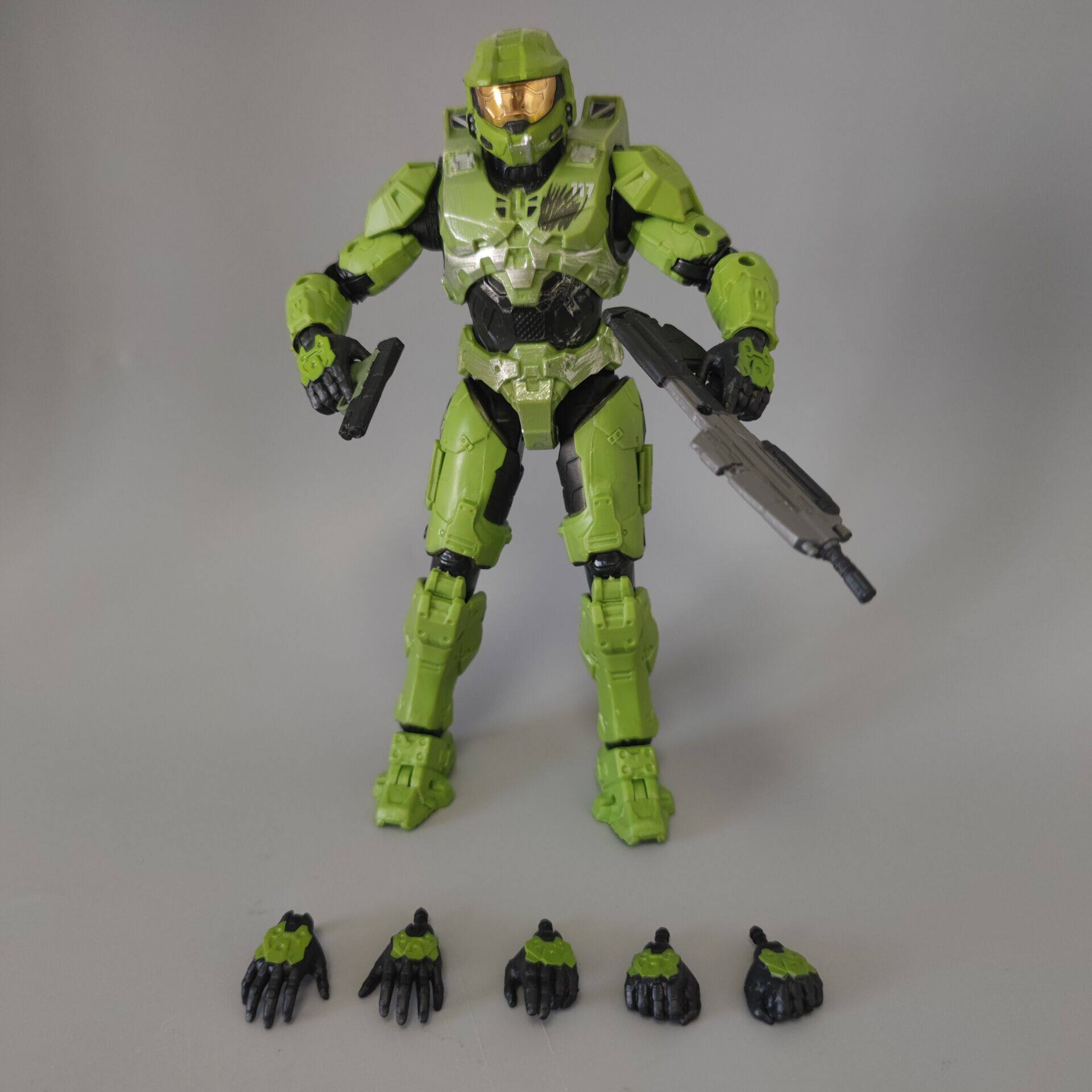 光环 halo 斯巴达战士系列 士官长 6.5寸 约17cm 可动人偶模型