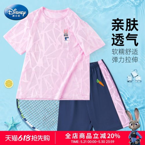 迪士尼女童夏季运动套装