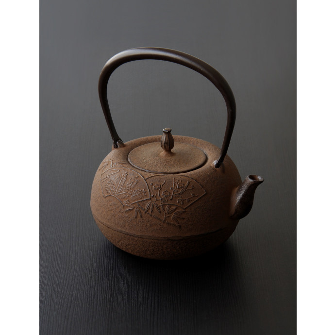 现货原装进口南部松竹梅茶道铁壶