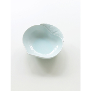 现货 日本进口有田烧 青白瓷芜菁形小钵浅碗日式色釉小清新食器