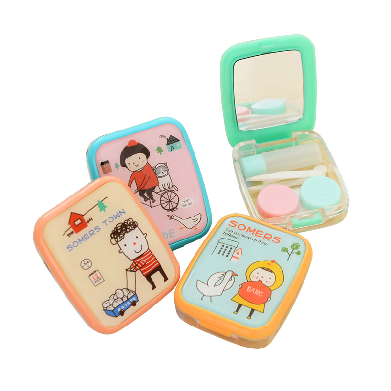 优家（UPLUS）隐形眼镜收纳盒美瞳伴侣收纳盒 图案随机颜色随机