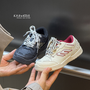 免系鞋带2025秋季新款男童鞋软底舒适运动鞋休闲鞋板鞋女童德训鞋