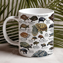 世界乌龟图鉴陶瓷马克杯 朋友生日礼物 乌龟爱好者居家喝水杯子