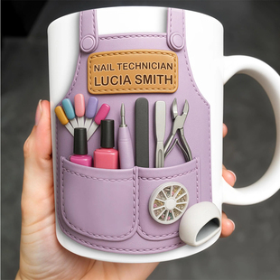 定制美容美甲院喝水杯子 可刻名字陶瓷马克杯 女士生日礼物咖啡杯