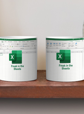 Freak in the Sheets 办公室咖啡马克杯 350ml 表格陶瓷牛奶杯