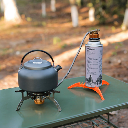 户外折叠气罐支架扁高山气罐卡式气罐通用三脚稳定固定架露营配件