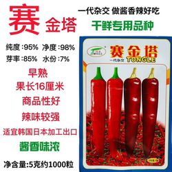 同乐赛金塔辣椒种子早熟中厚皮辣味强干鲜两用蔬菜种籽易做干辣酱