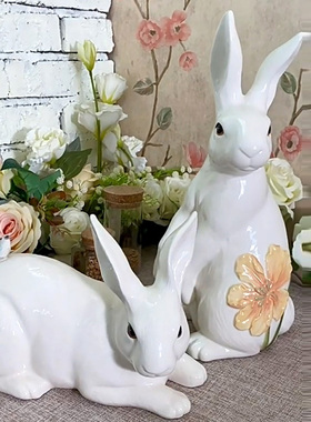 玄关电视柜餐边柜可爱动物摆设