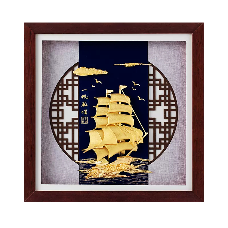 金箔开业乔迁送礼办公室桌面摆件