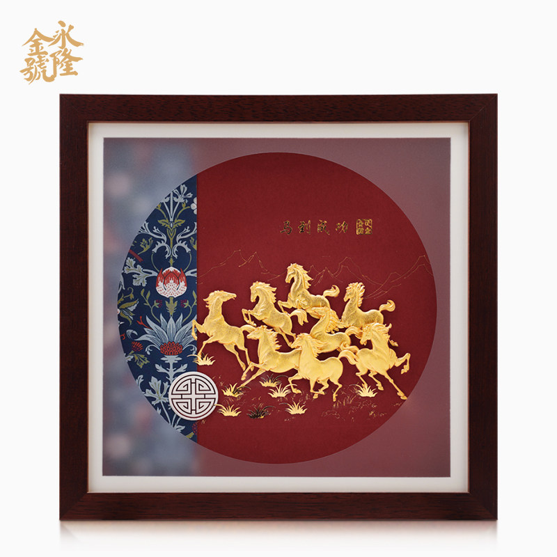 足金金箔马到成功商务送客户礼物创意桌面摆件家居装饰品工艺摆设,家居饰品,装饰摆件,淘宝优惠券,粉丝福利购,淘宝优惠卷