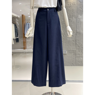 通勤风垂顺柔软天丝混纺休闲裤