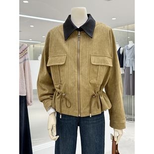 清仓捡漏不TUI不换！撞色翻领麂皮绒工装外套防风保暖夹克衫Q261