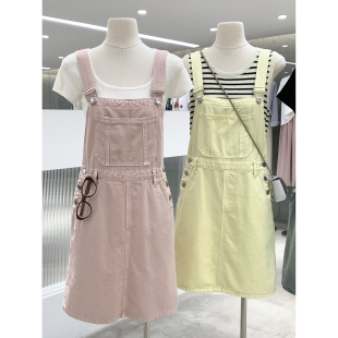 A字版 气少女感减龄修身 型牛仔背带裙Q09 元 清仓捡漏不TUI不换