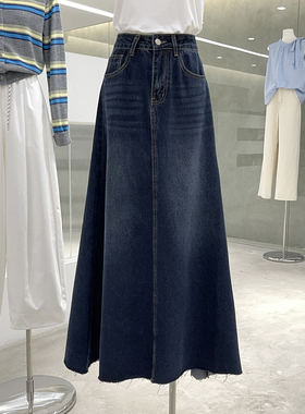 清仓捡漏不TUI不换！高腰A字宽松牛仔半身裙百搭裙子Q261