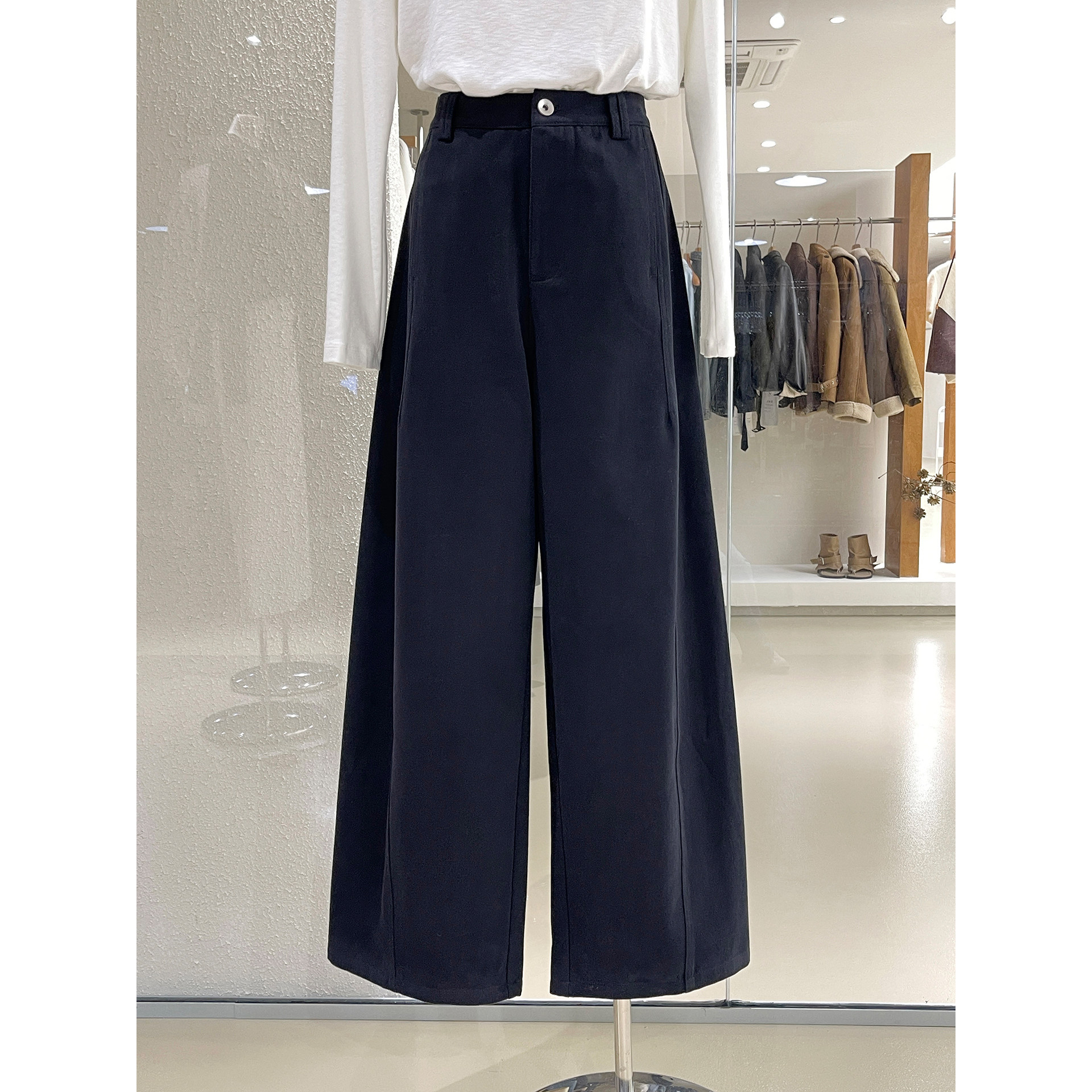 挺阔有型宽松弯刀牛仔裤2025新款品质水洗棉休闲百搭松弛感阔腿裤,女装/女士精品,牛仔裤,淘宝优惠券,粉丝福利购,淘宝优惠卷