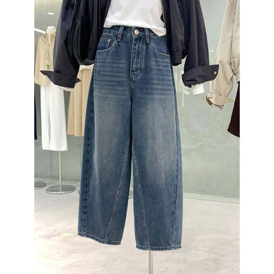 超个性廓形牛仔气球裤！