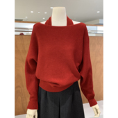 纯欲显瘦挂脖背心内搭 蝙蝠袖 毛衣针织两件套上衣独特超好看穿搭