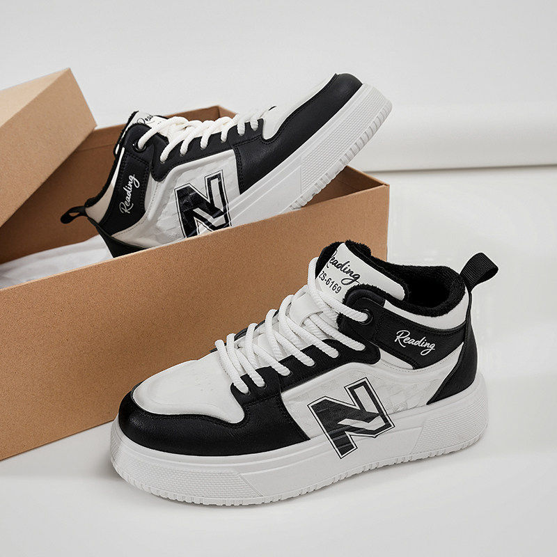 New2026冬季新款英伦复古高筒加厚保暖工装靴厚底增高雪地靴,流行男鞋,休闲板鞋,淘宝优惠券,粉丝福利购,淘宝优惠卷